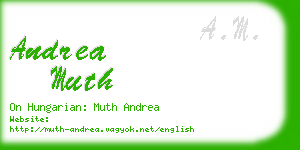 andrea muth business card